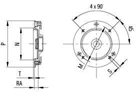Размеры для габарита 56-80 (IMB14 - больший)